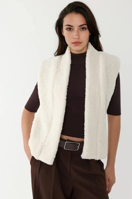Pluche Mouwloos Vest
