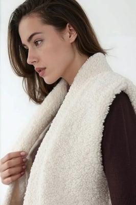 Pluche Mouwloos Vest
