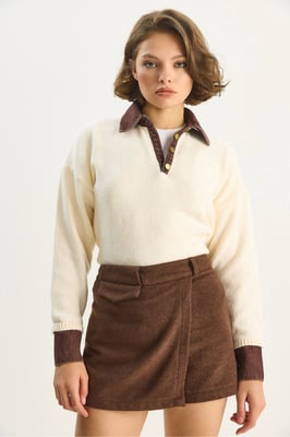 Hoge Taille Strakke Mini Shorts met Zak