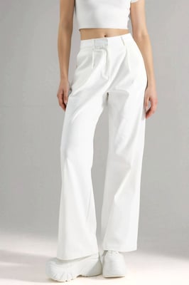 Hooggewaisted Wijde Pantalonbroek