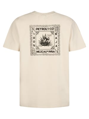 Petrol Industries - Heren T-shirt met rugprint Calor - Wit