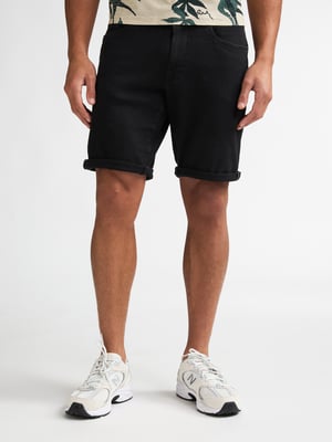 Petrol Industries - Heren Bassano Regular Jeansshort Shockwave - Zwart