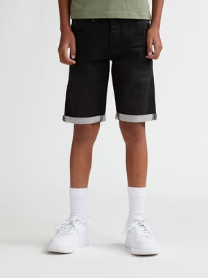 Petrol Industries - Jongens Jackson denim jogger short Gonzaga - Zwart