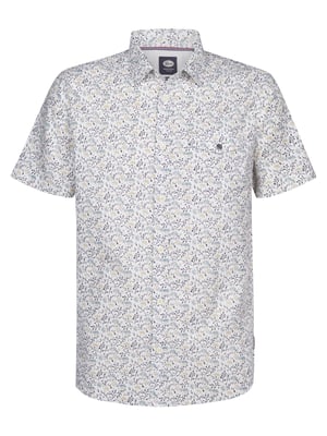 Petrol Industries - Heren Overhemd met all-over print Drifter - Wit
