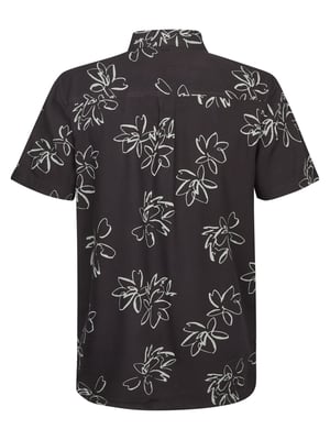 Petrol Industries - Heren Overhemd met all-over print Orion - Zwart
