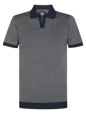 Petrol Industries - Heren Gebreide polo Nopalito - Blauw