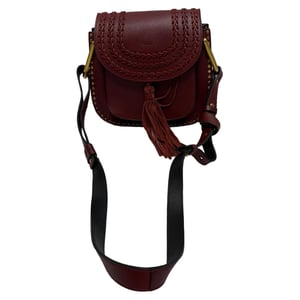Chloé Small Hudson Crossbodytas in bordeauxrood leer