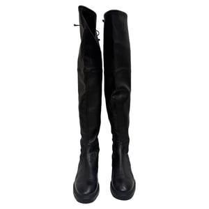 Stuart Weitzman Lowland overknee laarzen in zwart leer