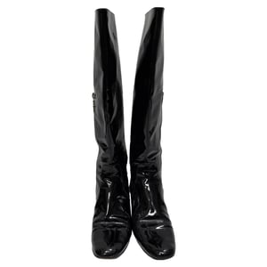 Saint Laurent Babies 40 kniehoge laarzen in zwart lakleer