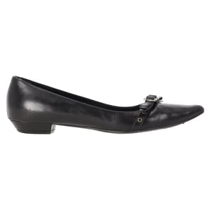 Dior ballerina's met spitse neus in zwart leer