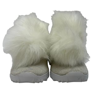 Jimmy Choo Norway Pom Pom sneakers in witte lurex