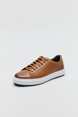 Ben Sherman Ace Cupsole Leren Heren Tan Sneakers