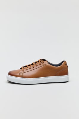 Ben Sherman Ace Cupsole Leren Heren Tan Sneakers