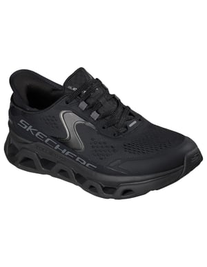 Skechers Slip-Ins Glide Stap Altus Mesh Dames Zwarte Sneakers