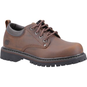 Skechers Tom Cats Leren Heren Donkerbruine Veterschoenen