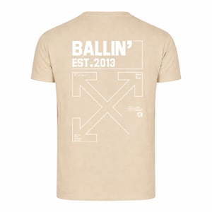 Ballin Est. 2013 Tee SS Backprint Cross Shirt Beige