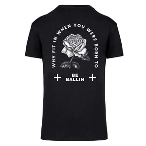 Ballin Est. 2013 Tee SS Backprint Rose Shirt Zwart