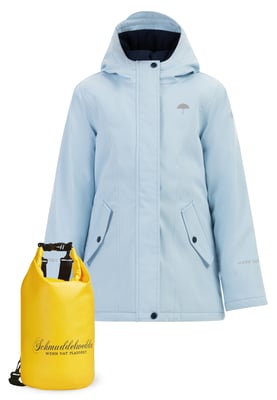 Schmuddelwedda Anorak + Tagesrucksack - SET Meisjes ijsblauw
