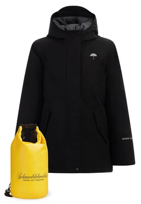 Schmuddelwedda Anorak + Tagesrucksack - SET Meisjes zwart