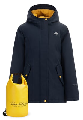Schmuddelwedda Anorak + Tagesrucksack - SET Meisjes marine