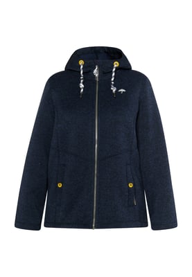 Schmuddelwedda Gebreide fleece jas Dames marine gem