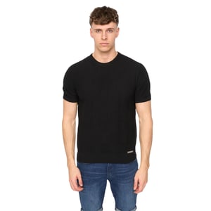 Duck and Cover Heren Littleton Gebreid T-Shirt (Zwart)