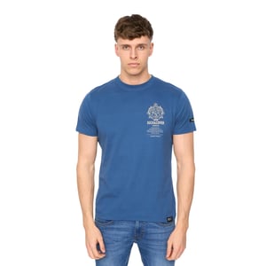 Duck and Cover Heren Stoneham Geborsteld Katoenen T-Shirt (Blauw)