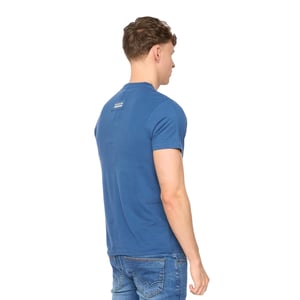 Duck and Cover Heren Stoneham Geborsteld Katoenen T-Shirt (Blauw)