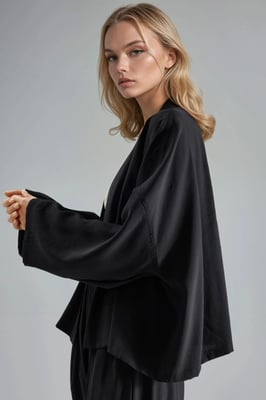 Lange Mouwen Losse Pasvorm Kimono