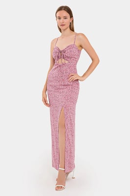Bloemen Maxi-jurk met Borstuitsnijding