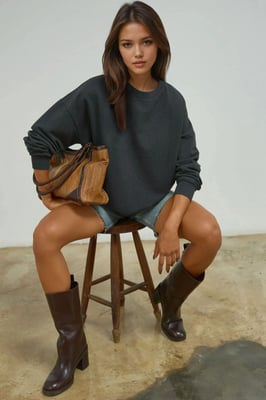 Oversized Crewneck Basis Sweatshirt