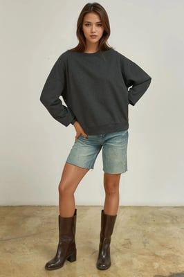 Oversized Crewneck Basis Sweatshirt