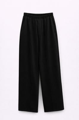 Elastische Taille Palazzo Broek