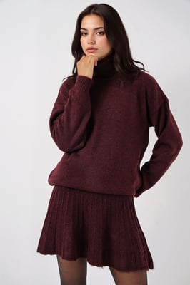 Gestructureerde Oversized Coltrui Brei Set