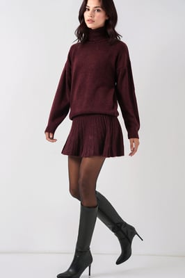 Gestructureerde Oversized Coltrui Brei Set