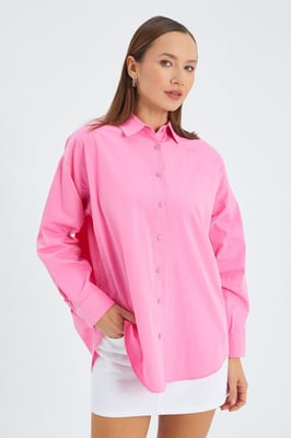 Langnekkig Katoenen Shirt