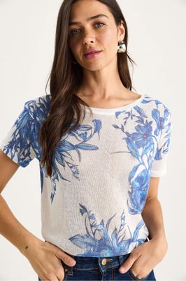 Transparante Ronde Hals T-Shirt