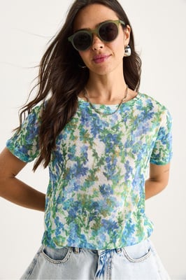 Transparante Crew Neck T-Shirt