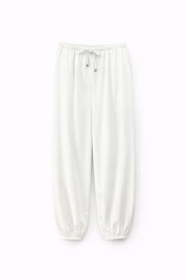Gestructureerde Lange Joggingbroek met Taillekoord en Zak