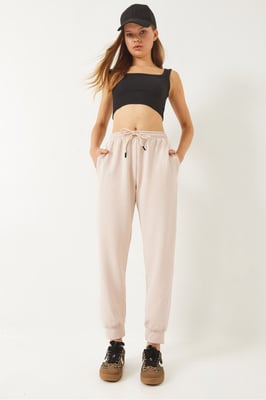Geweven Relaxed Fit Trainingsbroek met Zakken