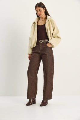 Hooggewaisted Baggy Denim Broek