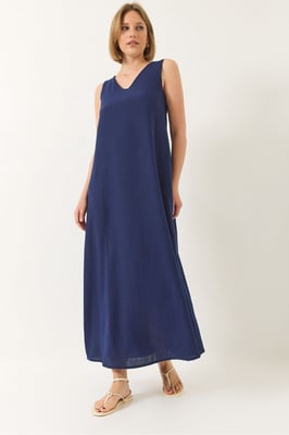 V-hals Maxi-jurk