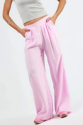 Brede Taille Pantalons met Plissé