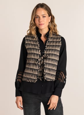 IVY BEAU Sophy Tops  Earth/Black