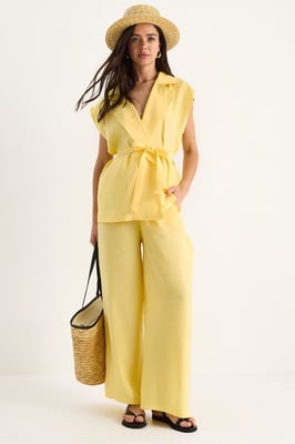 Vest en Wijde Pantalon Set