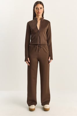 Jas en rechte broek twee-delige set