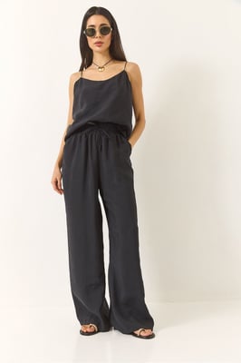 Mouwloze Camisole en Wijde Broeken Coördinatie Set