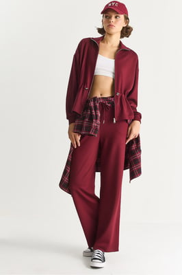 Aangesloten Lange Mouwen Jas en Flare Broeken Co-ord Set