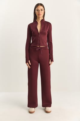 Jas en rechte broek twee-delige set