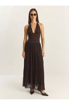 Hoogwaardige Plissé Maxi Rok